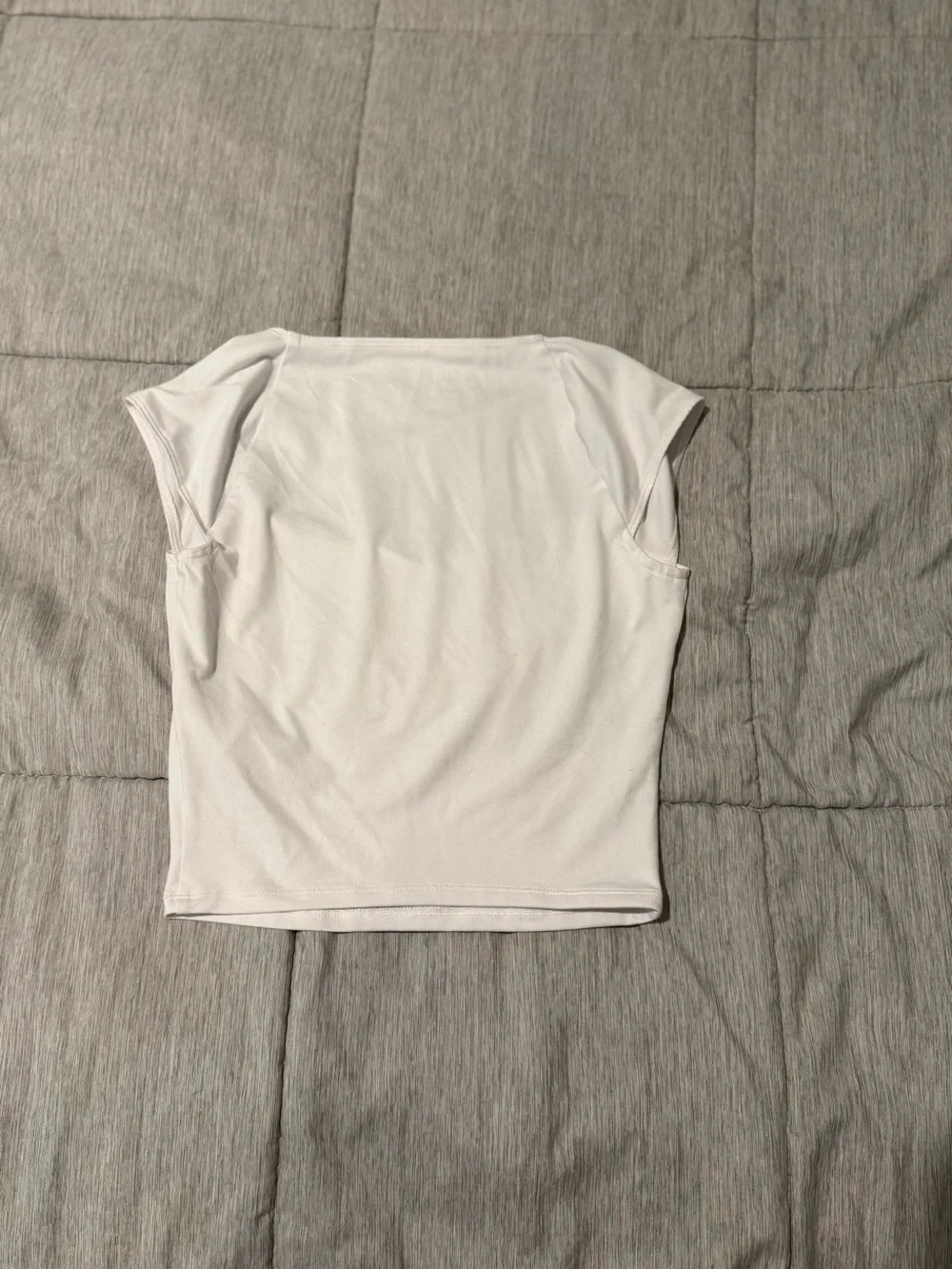 Hollister White Cap Sleeve Sweetheart Crop Top